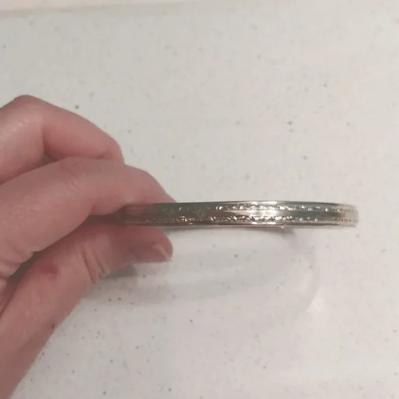 Siver bungle, Hand engraving - Picture 2 of 6